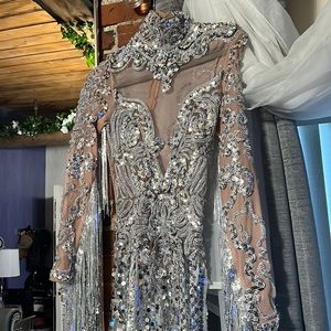 Sheer sequin dress